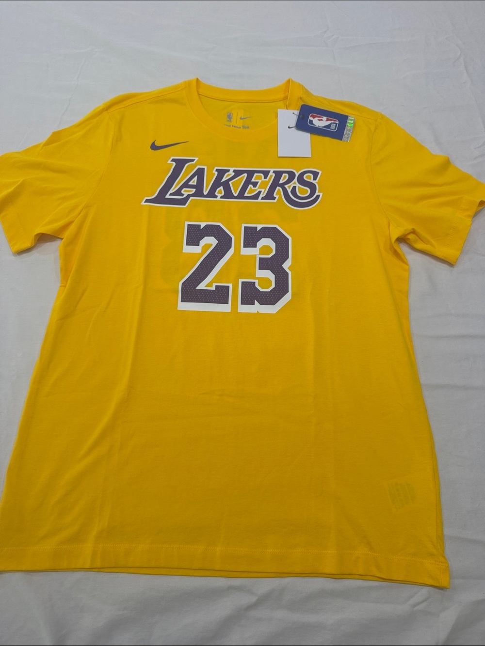 Nike - Lebron James Los Angeles Lakers Gold #23 Tee - Brand NWT